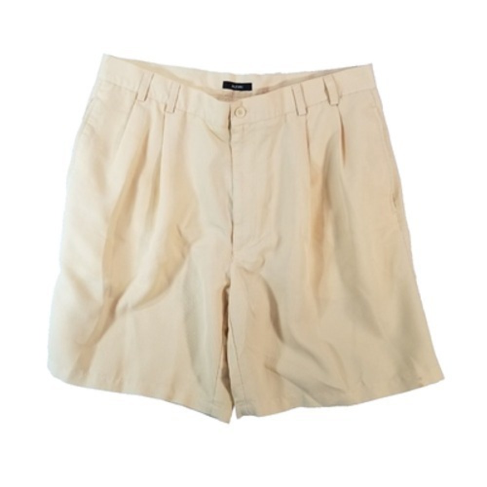 Alfani shorts men's 36x8 yellow pleated Bermuda lightweight outdoor‎